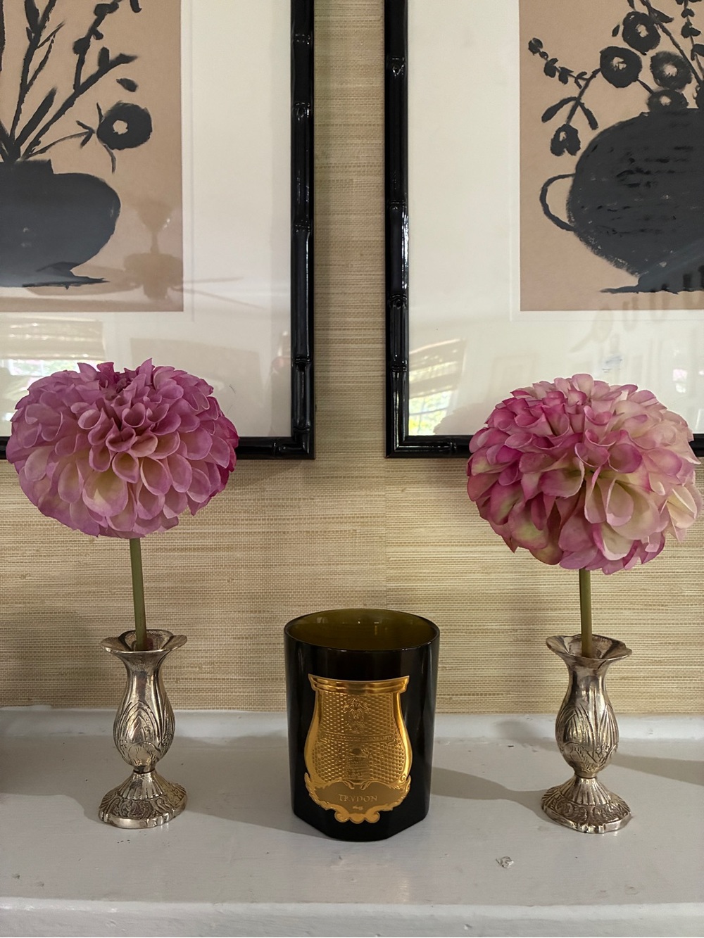 Decorative Silver Bud Vases